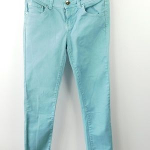 Xhilaration Aqua Blue Stretch Skinny Jeans Low 5